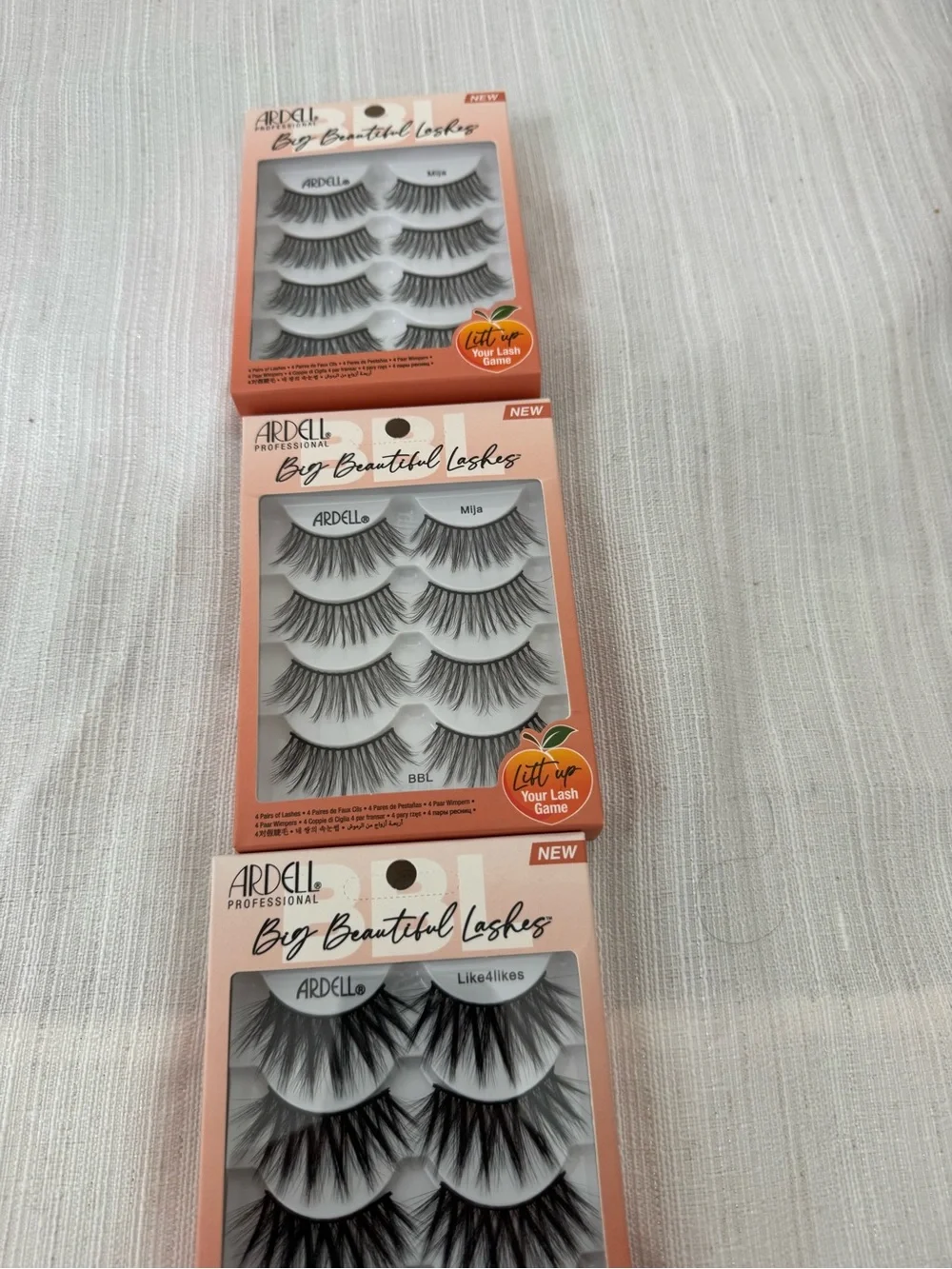 Ardell Big Beautiful Lashes BBL 3 packs— Black (4 Pairs)